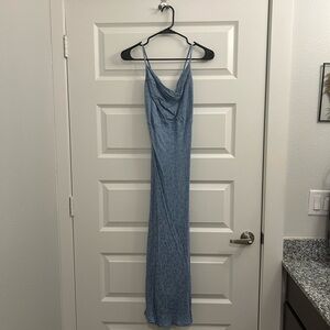 Bridesmaid Blue Midi Dress